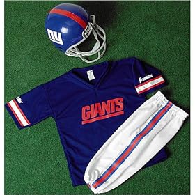 New York Giants Helmet & Uniform Set by Franklin Sports