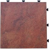 VIFAH V521 Porcelain Interlocking Deck Tiles, Tuscan Red VIFAH V521 Porcelain Interlocking Deck Tiles, Tuscan Red