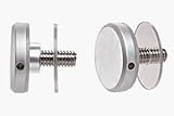 CRL Satin Chrome Standoff Cap Assemblies for 1-1/4 Standoff Bases