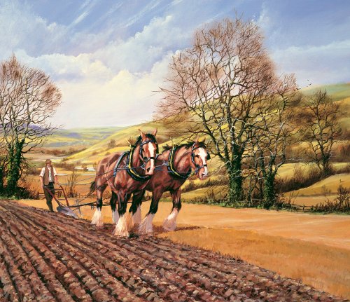 Ravensburger Puzzle - Ploughing in the Spring (500 pieces)