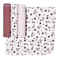 Tiddliwinks Ladybug Flannel Receiving Blankets 4-pk.