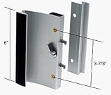 CRL Aluminum Hook-Style Surface Mount Sliding Glass Door Handle 3-7/8 Screw Holes for Ador/HiLite Doors