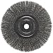 Weiler Trulock Narrow Face Wire Wheel Brush, Round Hole, Steel, Crimped Wire