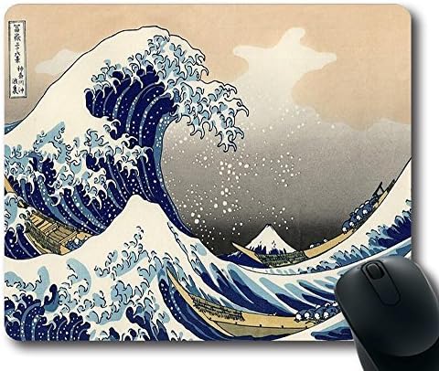The Great Wave Off Kanagawa Custom Rectangle Mouse Pad Oblong Gaming Mousepad in 220mm*180mm*3mm (9"*7") -912051