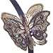 Gossamer Butterfly Black Soft Headband With Adjustable Tension By Andrea's Beau