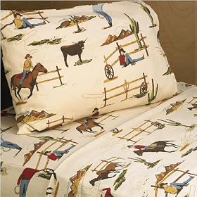 3pc Twin Sheet Set for Wild West Cowboy Chldrens Bedding Sets by JoJo