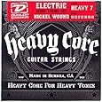 Dunlop DHCN1060 Heavy Core Nickel Wound Guitar Strings, Heavy, .010-.060, 7 Strings/Set