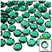 The Crafts Outlet 144-Piece Flatback Round Rhinestones, 12mm, Emerald Green