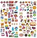 3D-SET008 - 8 Sheets of 3d Stickers For Kids (Food Stickers, Fruit Stickers, Vegetable Stickers) - Puffy Stickers - Dimensional Stickers - Cool Stickers - Size 3.75 X 7.5 Inch./sheet