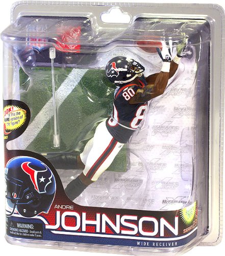 McFarlane Toys NFL Sports Picks Series 28 Action Figure Andre Johnson (Houston Texans) Blue Jersey Bronze Collector Level Chase