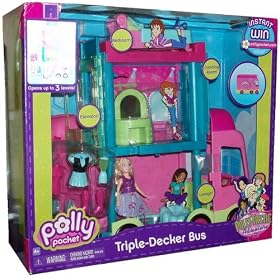 Polly Pocket Polly-Tastic Adventure - Triple Decker Bus with Bedroom, Dressing Room,... by Polly Pocket