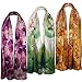 Swhiteme Luxurious 100% Silk Charmeuse Long Scarf