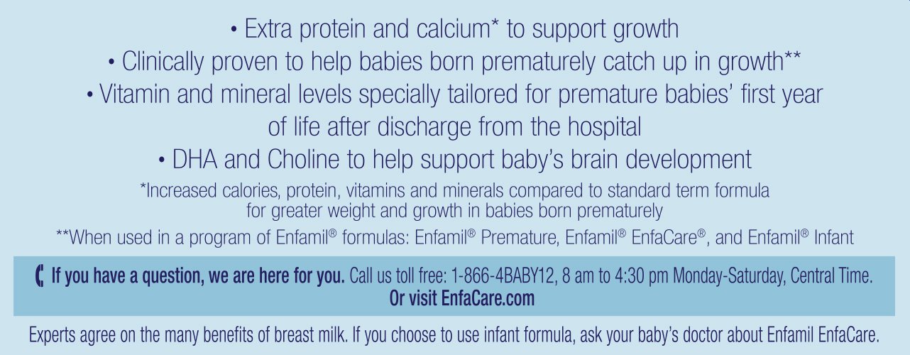 Amazon.com: Enfamil EnfaCare Baby Formula - 12.8 oz Powder Can ...