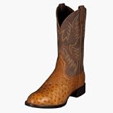 Ariat Men's Heritage Stockman Ostrich Tan-Brown
