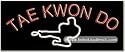 Tae Kwon Do, Logo Neon Sign (13"H x 32"L x 3"D)