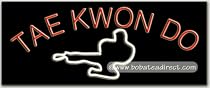 Tae Kwon Do, Logo Neon Sign (13"H x 32"L x 3"D)