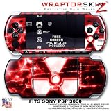 Radioactive Red WraptorSkinz Skin and Screen Protector Kit fits Sony PSP 3000