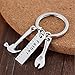 Men Father Gift Ruler Wrench Hammer Tool Charms Key Chain Ring My Dad Can Fix Anything Labor Day