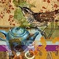 Teapot Song Bird - 16 x 16"