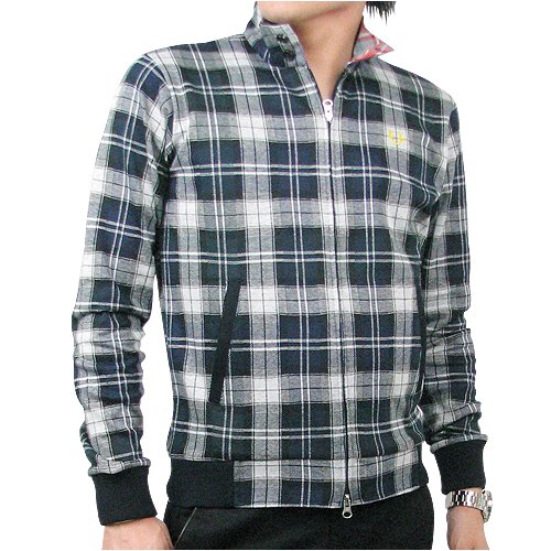 FRED PERRY フレッドペリー HARRINGTON KNIT JACKET 2010MODEL《MENS：タータン》ダブルZIP F2202-45