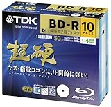 TDK �^��p�u���[���C�f�B�X�N ���d�V���[�Y BD-R DL(������2�w�f�B�X�N) 50GB 1-4�{�� �z���C�g���C�h�v�����^�u�� 10���p�b�N 5mm�X�����P�[�X ATBRV-50HCPWB10Z