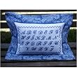 Bluework alphabet sampler French linen pillow sham
