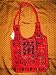 Boho Banjara Gypsy India Coral Red Sari Handbag Purse Totes