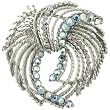 Rhinestone Filigree Flower Pin Brooch
