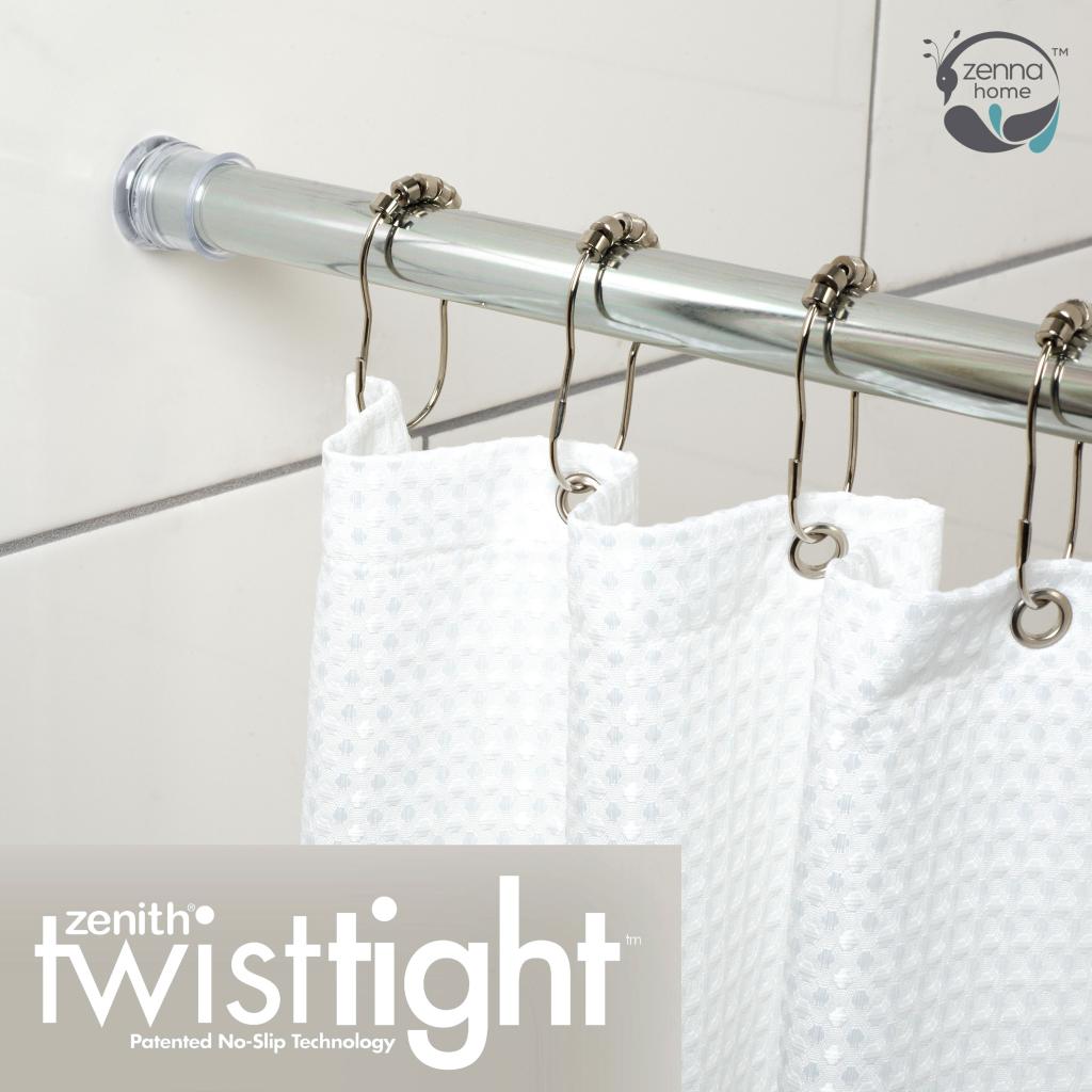 Zenna Home 505ST, Tension Shower Curtain Rod, 43 to 72