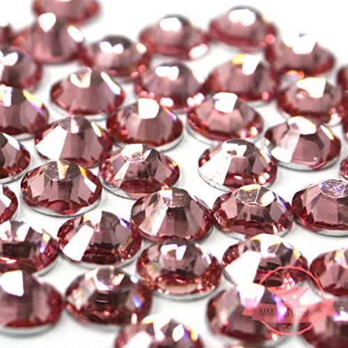 1250 pcs LIGHT ROSE pink 5mm DIY Resin Round Rhinestones Gems 14 facets Flatback *ship with FREE GIFT from GreatDeal68*