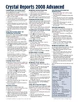 Crystal Reports 2008 Advanced Quick Reference Guide (Cheat Sheet of Instructions, Tips & Shortcuts - Laminated Card) Crystal Reports 2008 Advanced Quick Reference Guide (Cheat Sheet of Instructions, Tips & Shortcuts - Laminated Card)