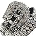 BLACK GORGEOUS RHINESTONE STUDDED FANCY BELT - L
