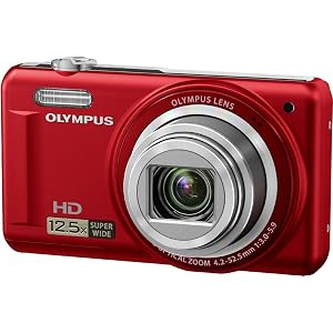 Olympus VR-32014 MP Digital Camera with 12.5x Optical Zoom and 3 LCD (Red)