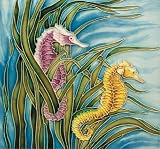 8x 8 Art Tile - Seahorse