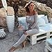 Longwu Women's Fashion Off-Shoulder Drawstring Jumpsuits Rompers Knee Hole Pants Grey-L