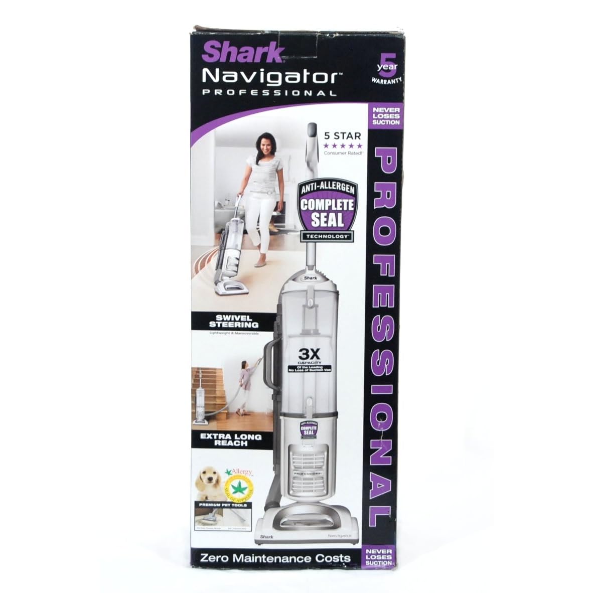 Shark Navigator Professional Upright White Canister Vacuum Cleaner UV420Price J*S Supplies