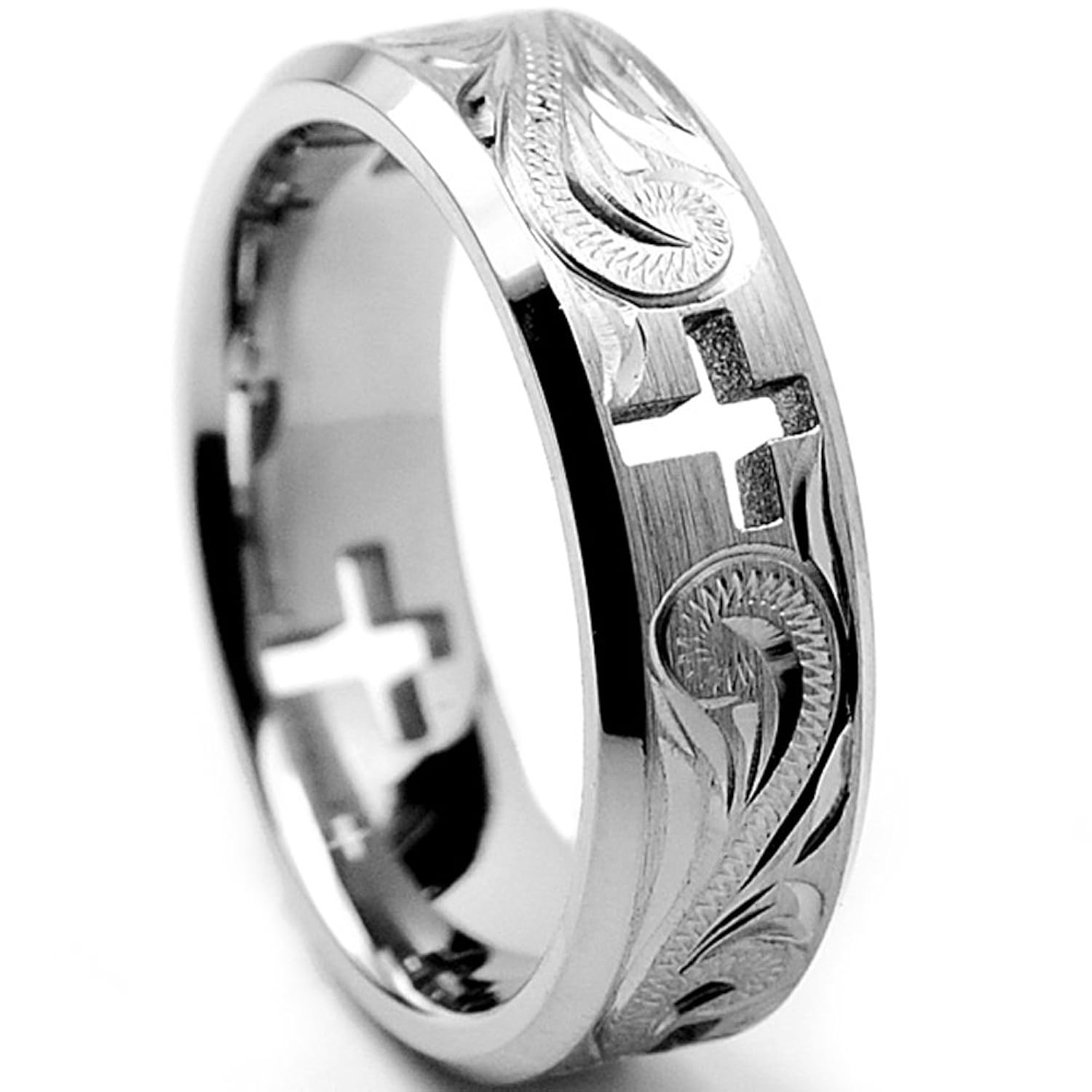engraved titanium wedding rings