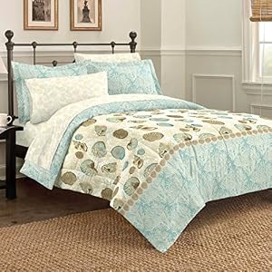 Discoveries Casual Sea Breeze Comforter Set, King, Blue