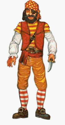 Beistle - 55562 - Jointed Pirate- Pack of 12