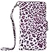 The Friendly Swede Basics PU Leather Stand Wallet Case for Samsung Galaxy S4 Active i9295 (Purple Leopard)