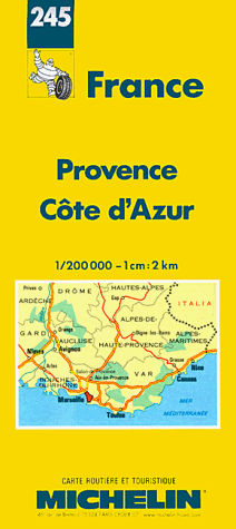 City Travel Guides Discounted  Books : Michelin Provence/Cote d'Azur, France Map No. 245 (Michelin Maps & Atlases)