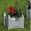 KHW 11222 Pflanzkasten quadratisch, 43 cm lang, 43 cm breit, 40 hoch, wei�