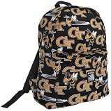 Georgia Tech Logo GA Tech Backpack Bag SMALLER than Huge Cumbersome Full-Size Packs- WATERPROOF LINING