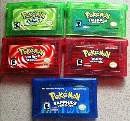 Azoey Game CARDS 5PCS Sapphire/Emerald/FireRed/LeafGreen/Ruby for GBM/GBA/SP/NDS