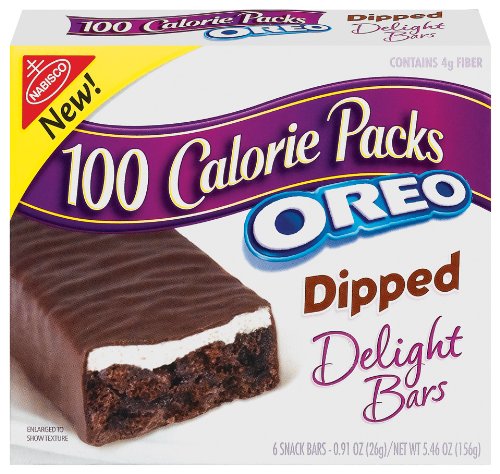 100 Calorie Packs Oreo Dipped Delight Bars, 6-Count Bars (Pack of 10)