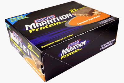 Snickers Marathon Protein Bar<br>Caramel Nut Rush 12 Bars by Mars