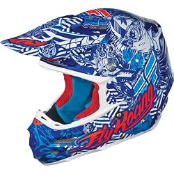 Fly Racing F2 Carbon Victory Adult MotoX Motorcycle Helmet - Blue/White