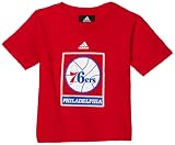 NBA Toddler Philadelphia 76Ers Short Sleeve Tee "Team Logo" - R4A3Rm-S (Red, 2T)