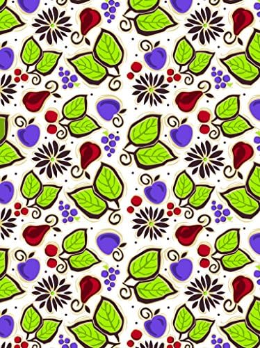 RestaurantWraps.com MDX121218FRT Waxed Sheets, 12" x 12", Fruit Print (3 Packs of 1000 Sheets)