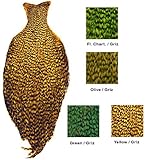 Bass/Saltwater Rooster Necks Color: Tan/Grizzly